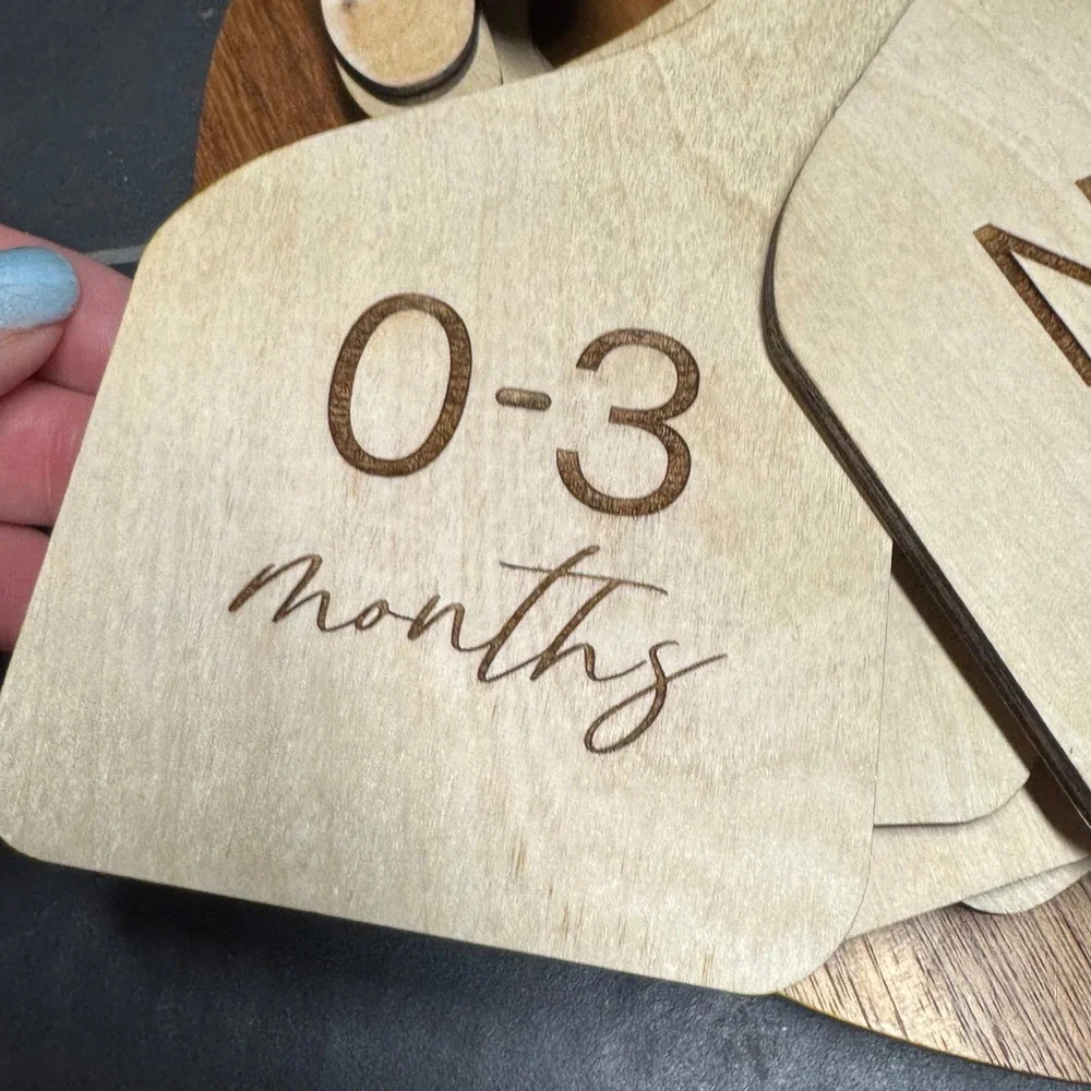 Wooden Baby Closet Dividers Set of 7 Nursery Organizers Newborn to 24 Months